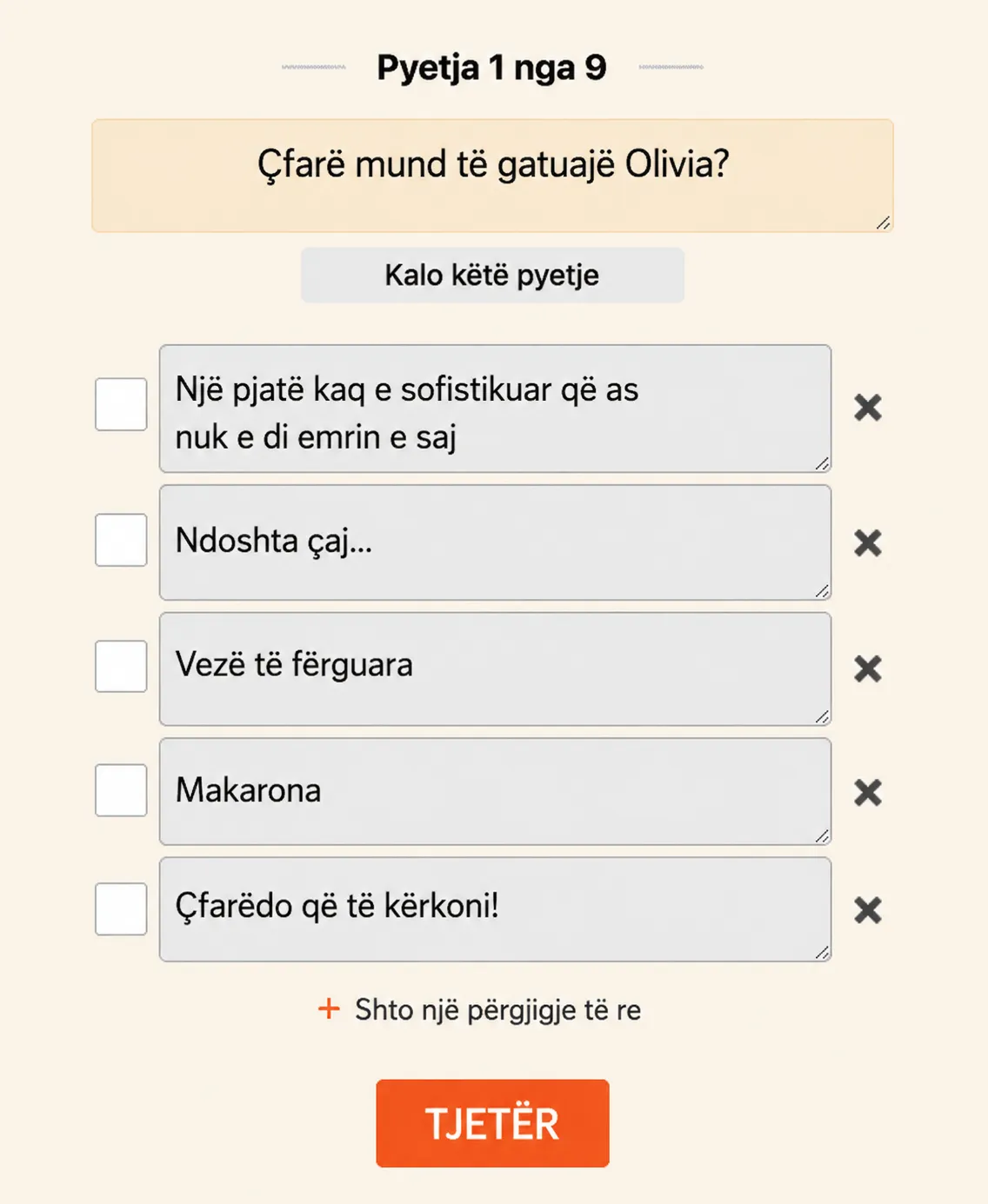Si të krijoni kuiz?