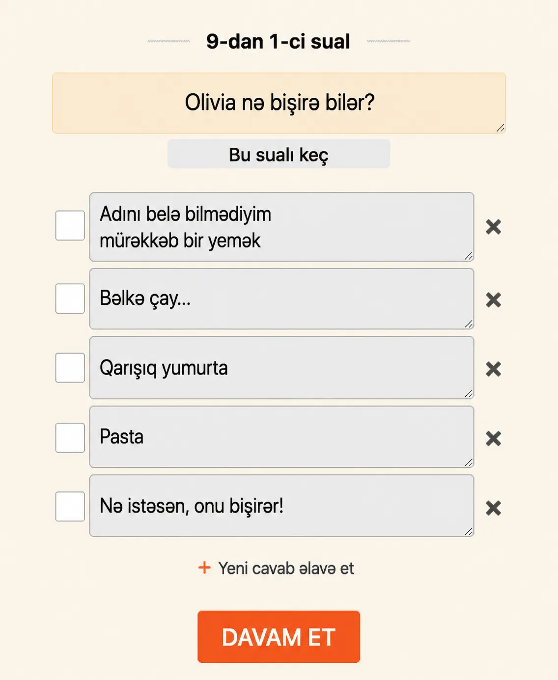 Test necə yaradılır?