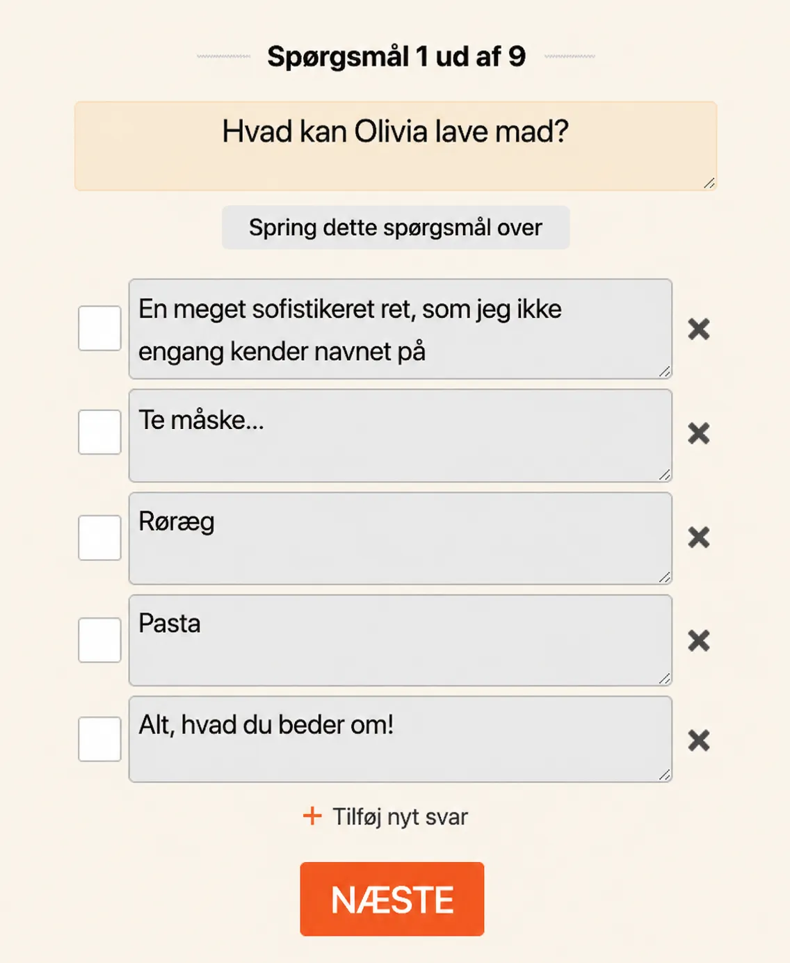 Hvordan laver man quiz?