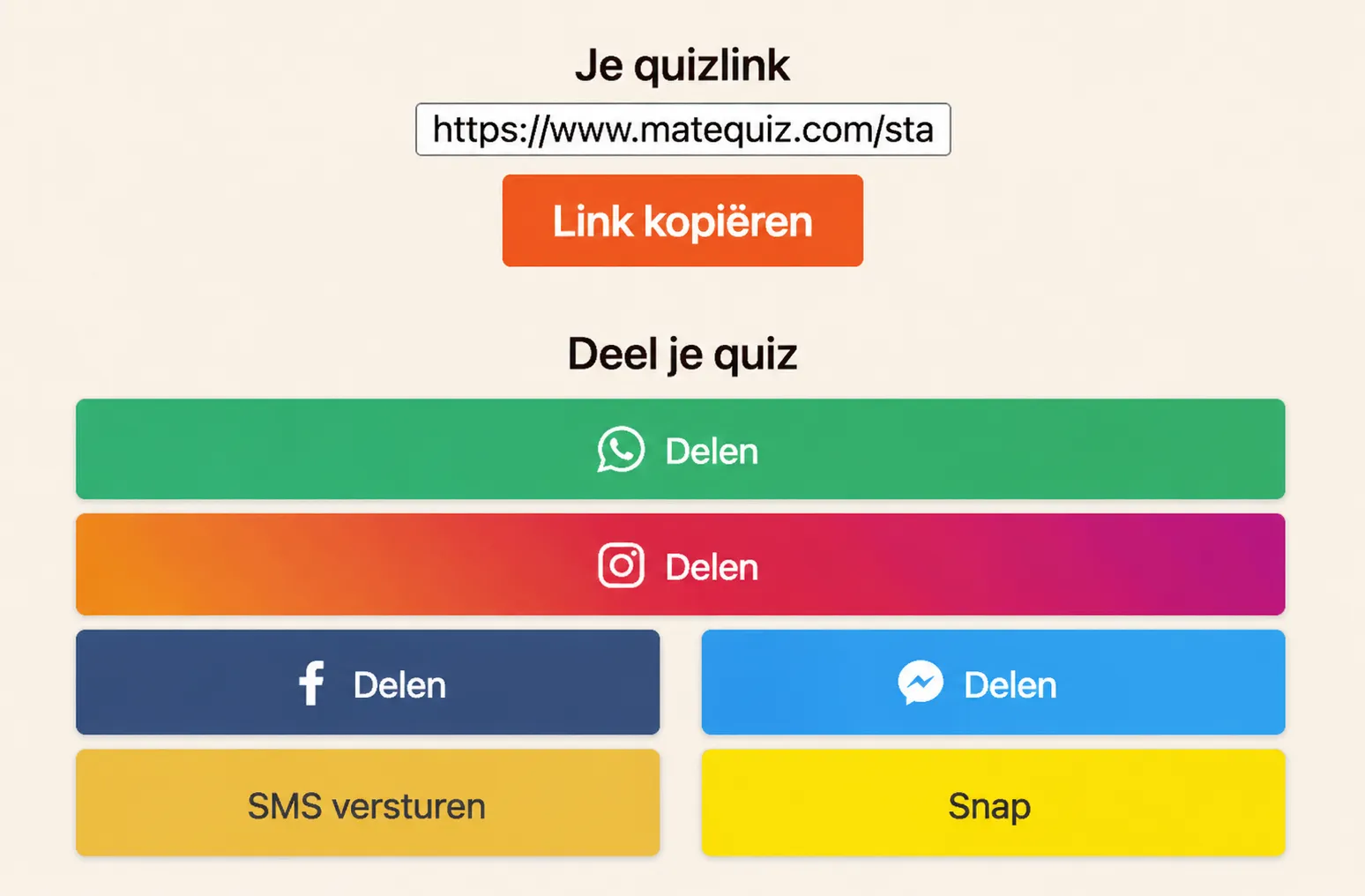 Hoe deel je een quiz?