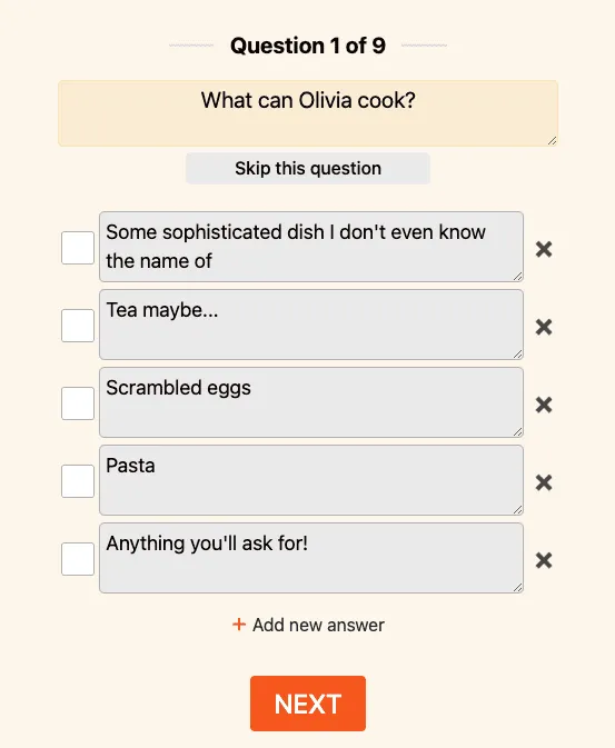 How to create quiz?