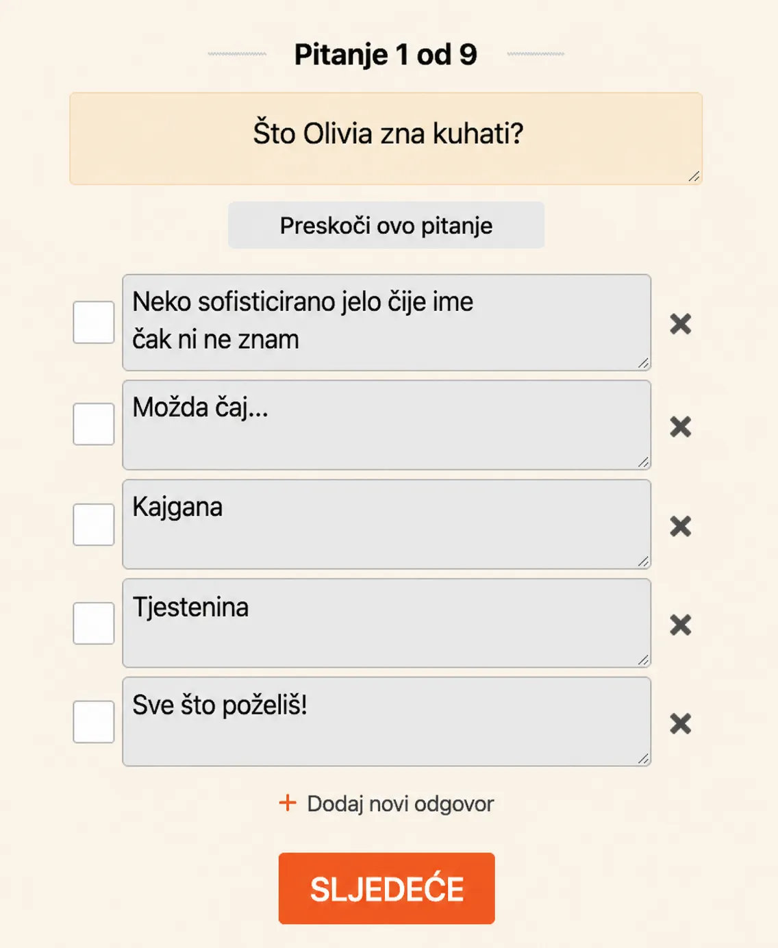 Kako stvoriti kviz?