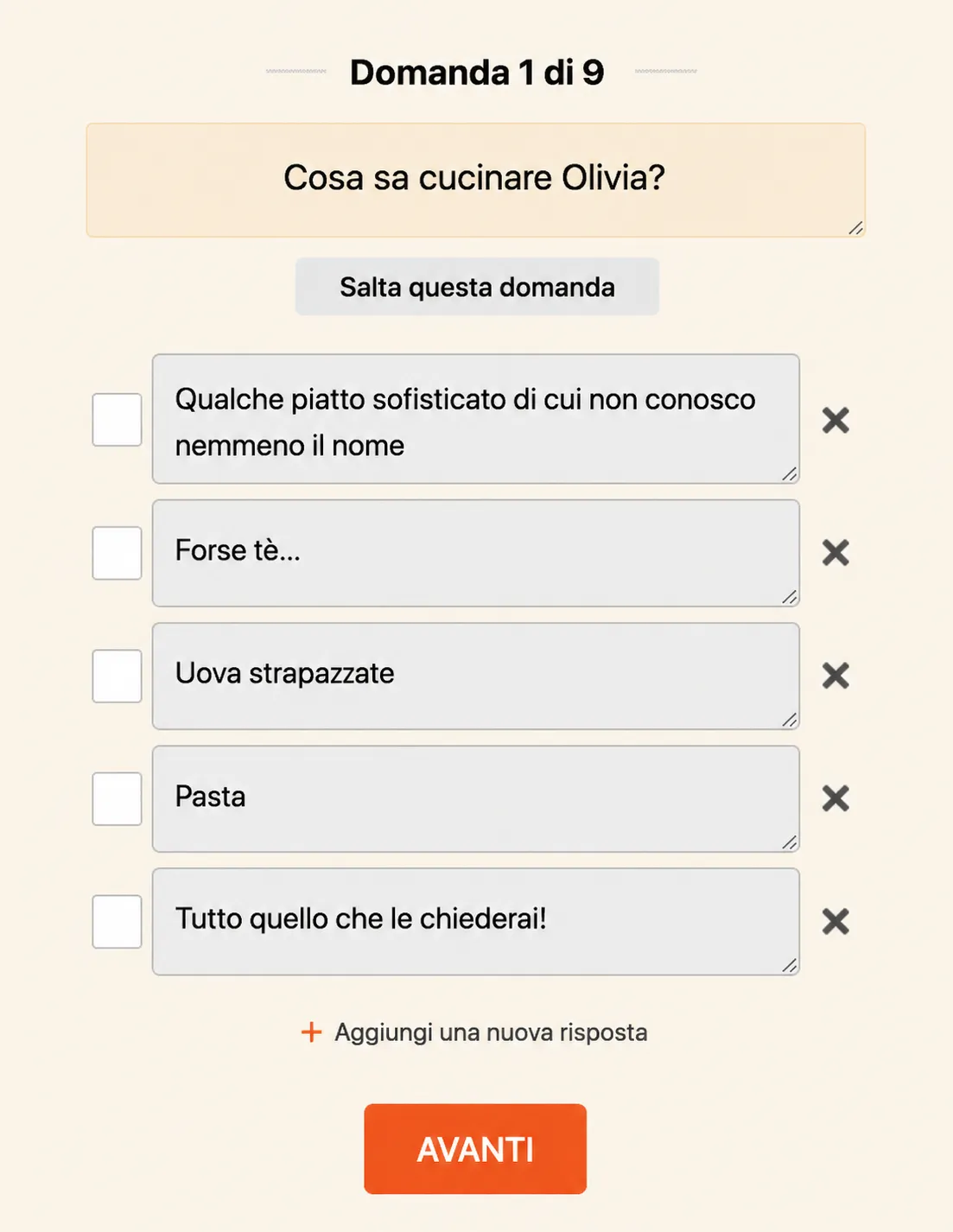 Come creare un quiz?