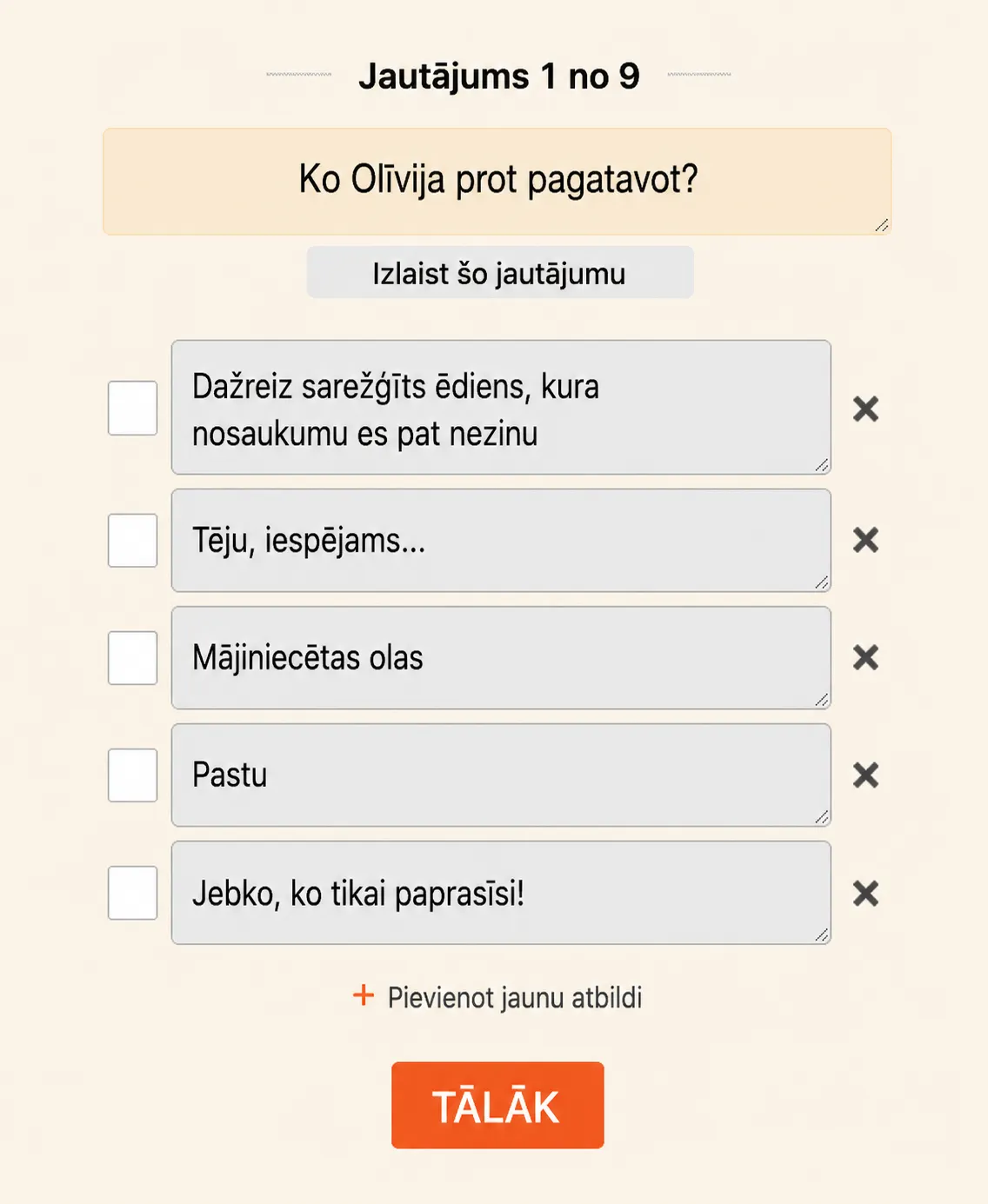   Kā izveidot testu?  
