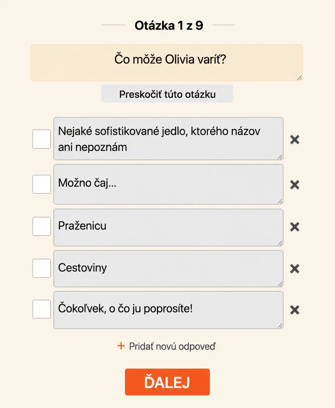 Ako vytvoriť kvíz?