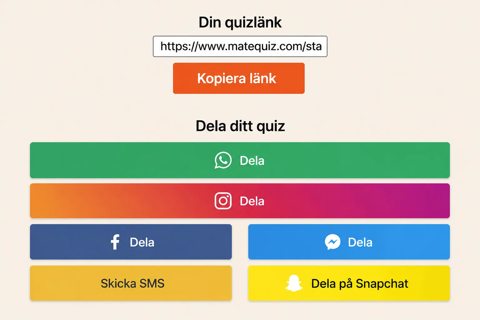   Hur man delar quiz?  
