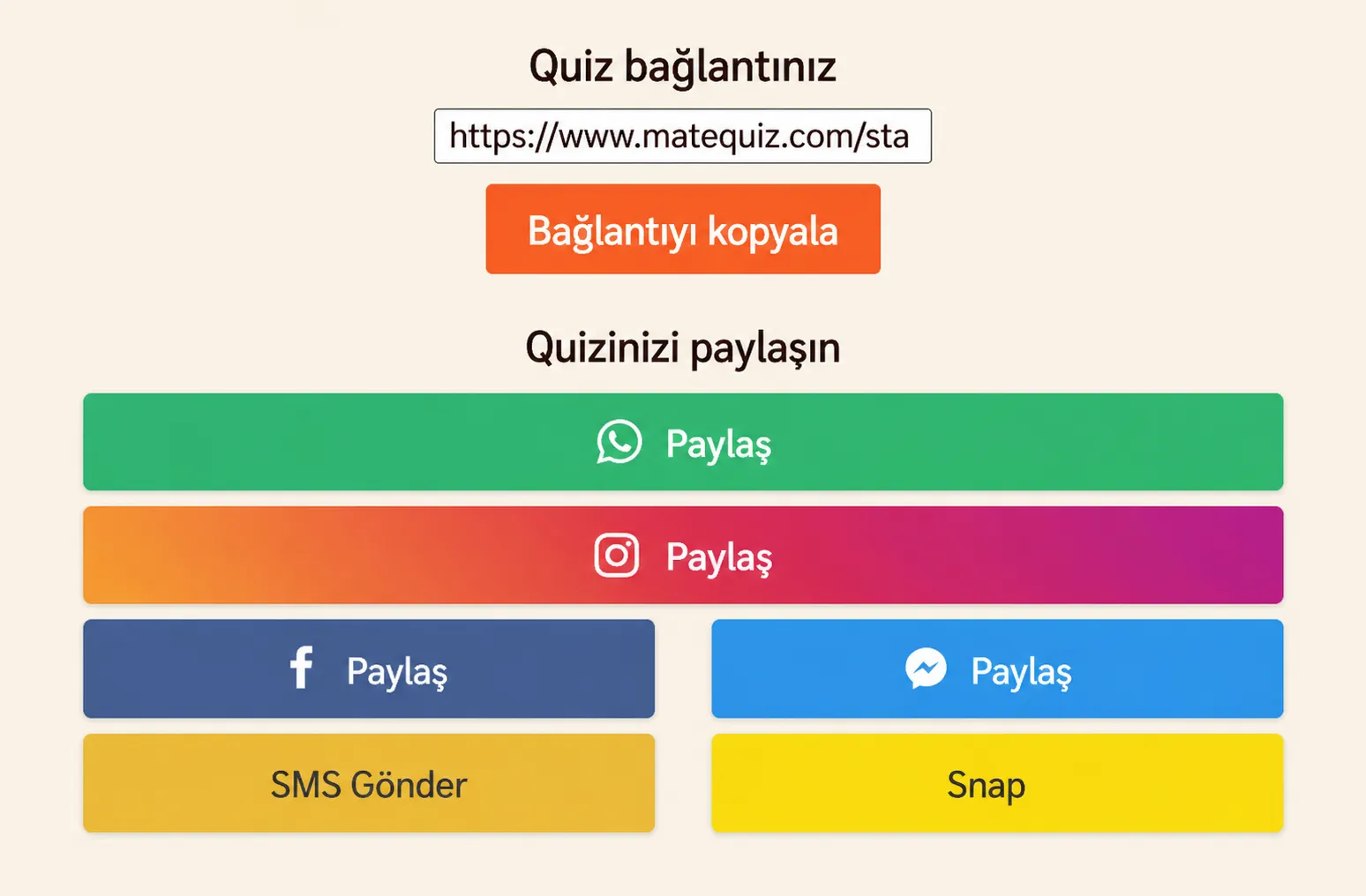   Quiz nasıl paylaşılır?  