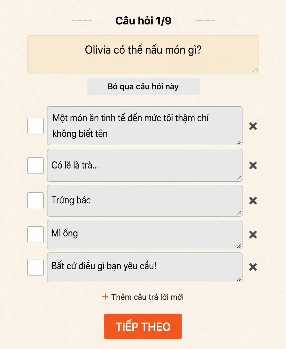 Cách tạo bài kiểm tra?