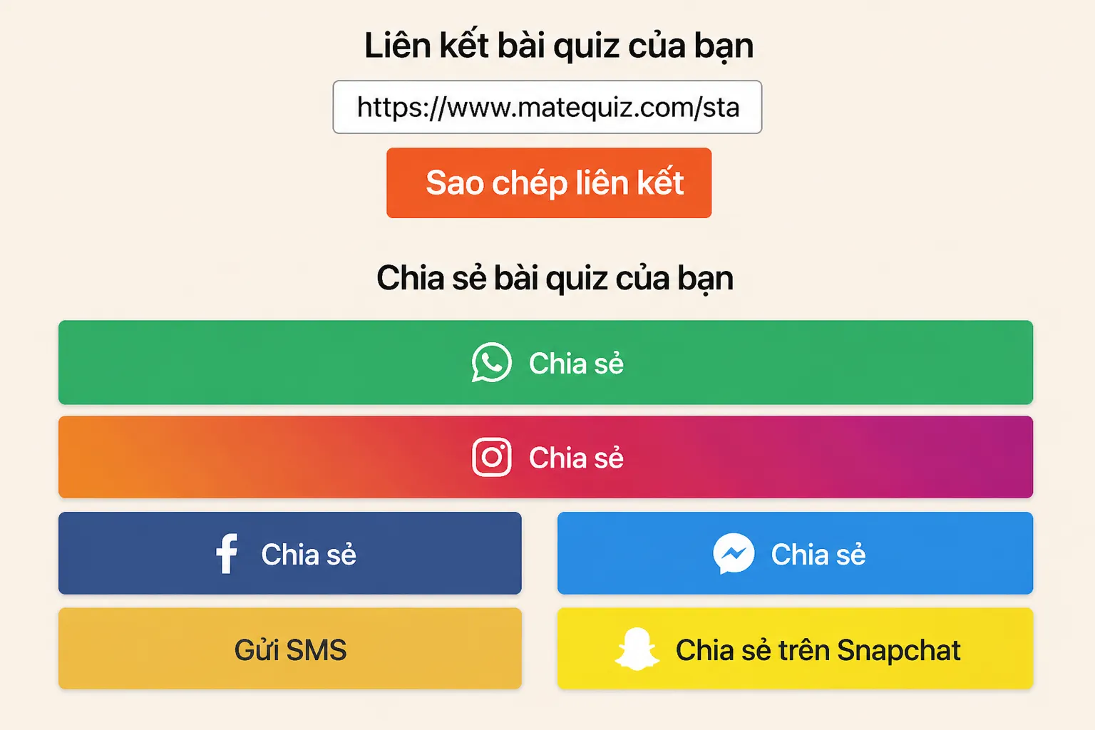 Cách chia sẻ bài kiểm tra?